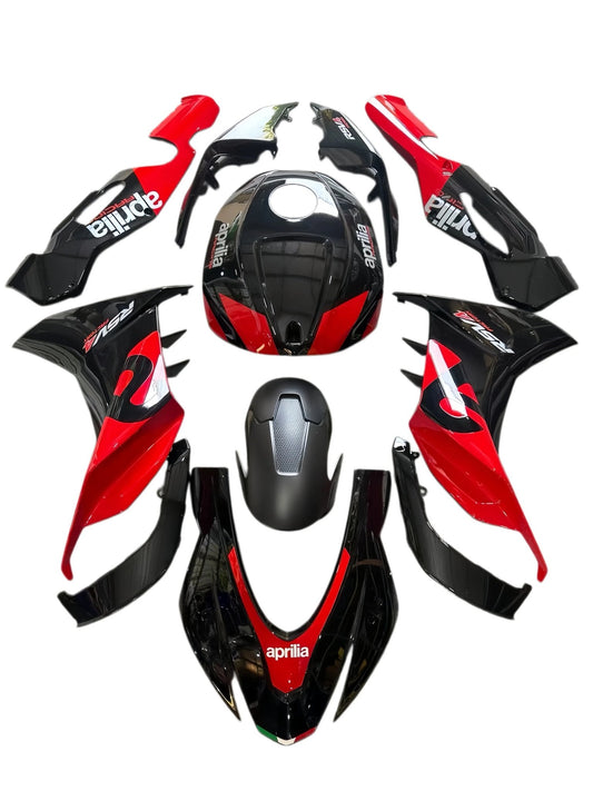 Aprilia RSV4 2021–2024 ABS Fairing Kit – Black Red| HemotoFairings - Hemoto Firings