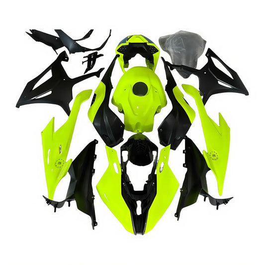 Fairing Kit For BMW S1000RR 19 - 22 ABS Fluorescent green Black Bodywork - Hemoto Firings