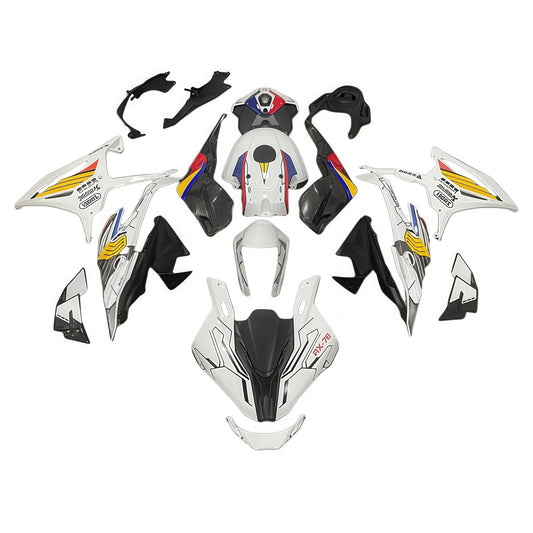 Fairing Kit For BMW S1000RR 19 - 22 ABS White Yellow Bodywork - Hemoto Firings