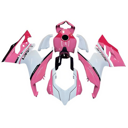 Fairing Kit For Ducati Panigale V2 20 - 24 White Pink White ABS Bodywork - Hemoto Firings
