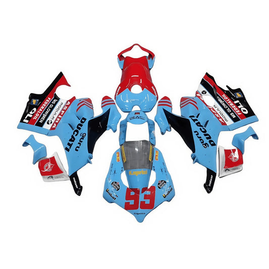 Fairing Kit For Ducati Panigale V4/V4S 22 - 24 Sky blue Red ABS Bodywork - Hemoto Firings