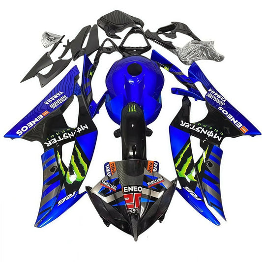 Fairing Kit For Yamaha R6 08 - 16 ABS Blue Black Bodywork - Hemoto Firings