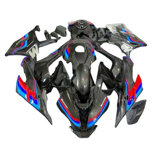 Hemoto Fairing | Carbon Fiber finish Fairing Kit For BMW S1000RR 19 - 22 Black Red - Hemoto Firings