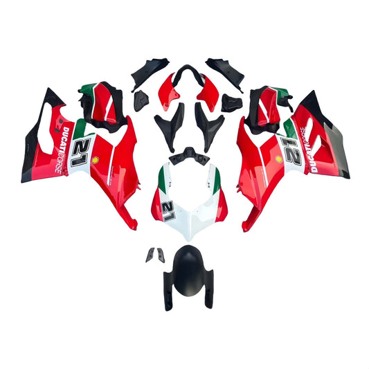 Hemoto Fairings |ABS Fairing Kit For Ducati Panigale V2 20 - 24 Red White - Hemoto Firings