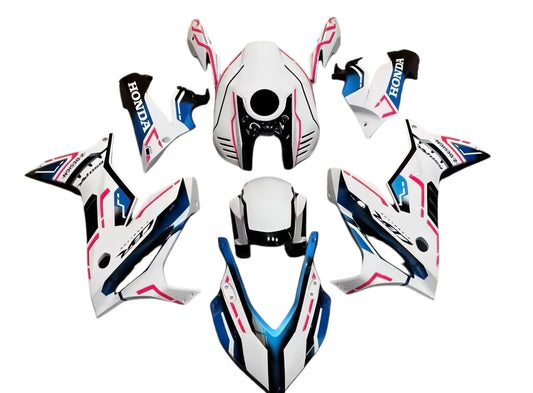Honda CBR650R 2021–2023 ABS Fairing Kit – White / Bule | HemotoFairings - Hemoto Firings
